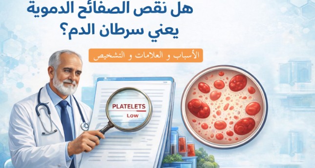 هل نقص الصفائح الدموية يعني سرطان الدم؟